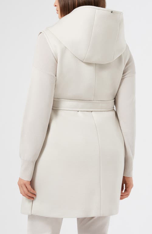 Marina Rinaldi Abbono Hooded Scuba Vest In Neutral