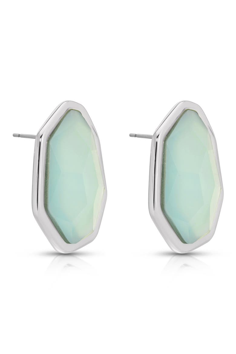 Seastone Stud Earrings, Alternate, color, SEAFOAM WITH SILVER