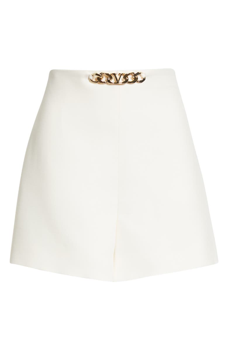 Valentino Garavani VLOGO Chain Wool & Silk Crepe Shorts, Alternate, color,