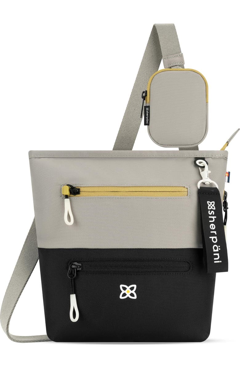 Sherpani Sadie Nylon Crossbody Bag RFID Protection and Removable Coin Purse, Main, color, Wasabi Stone
