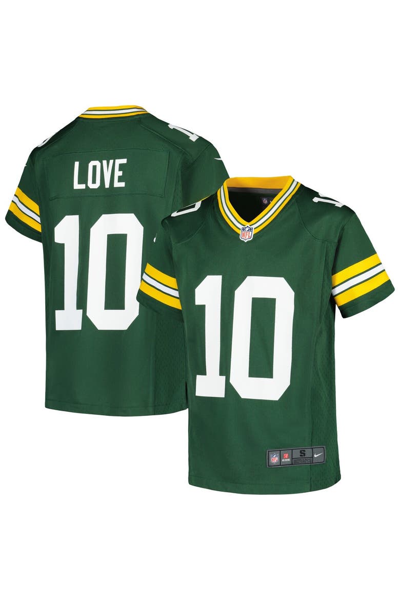 Youth Nike Jordan Love Green Green Bay Packers Game Jersey, Main, color, Green