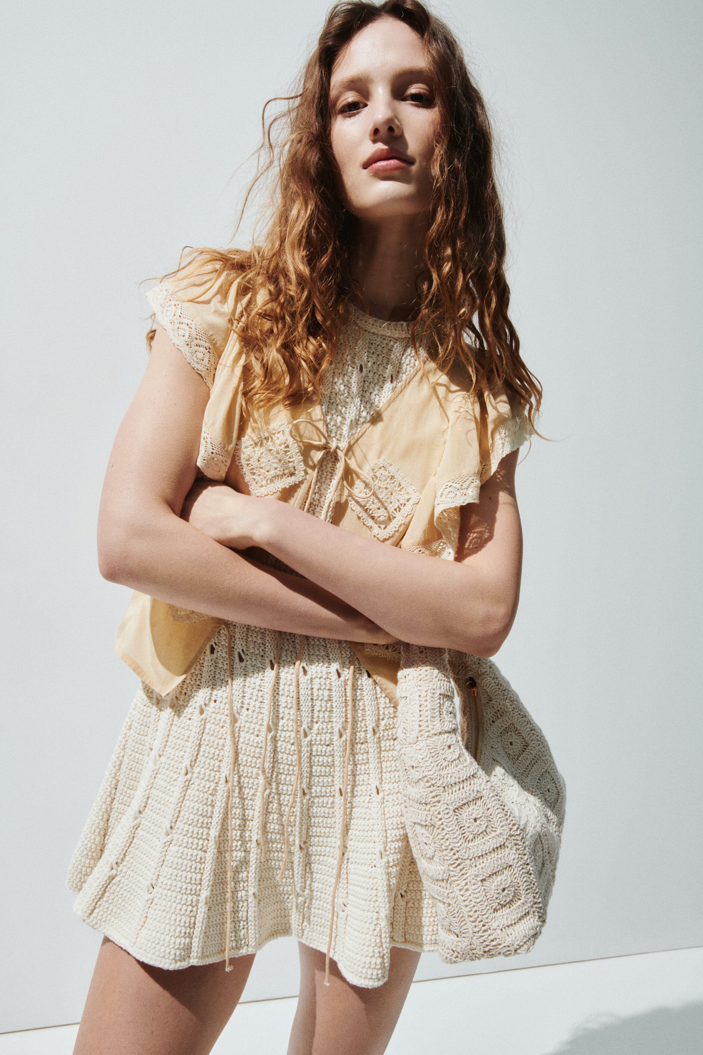 Lace-trimmed Flounced Blouse - image 2