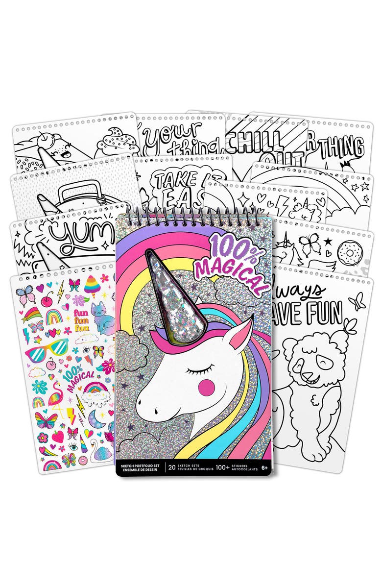 Fashion Angels I Heart Fashion Sketch Set, Design Pad, 10 Crayons, Main, color, Multicolored