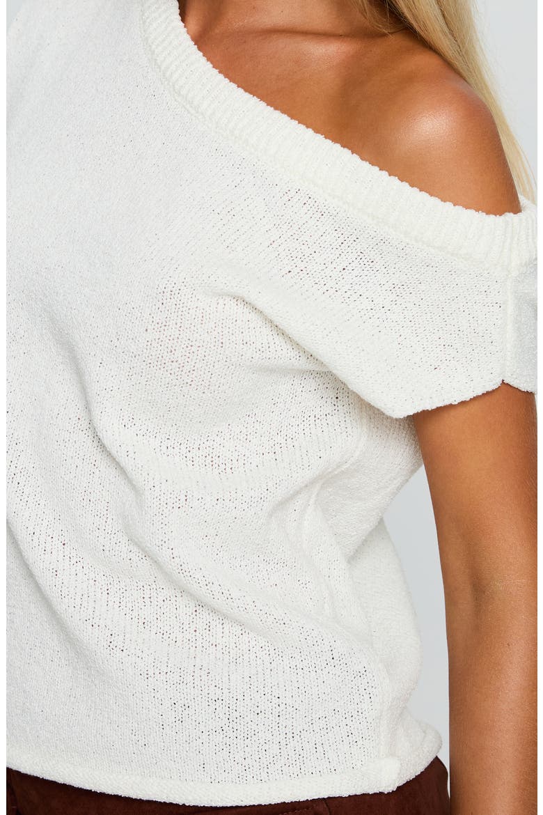 Ashfield One-Shoulder Sweater, Alternate, color, WHITE