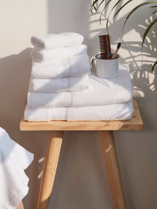 Terra Thread Organic Cotton Towel Set Of 6 In White