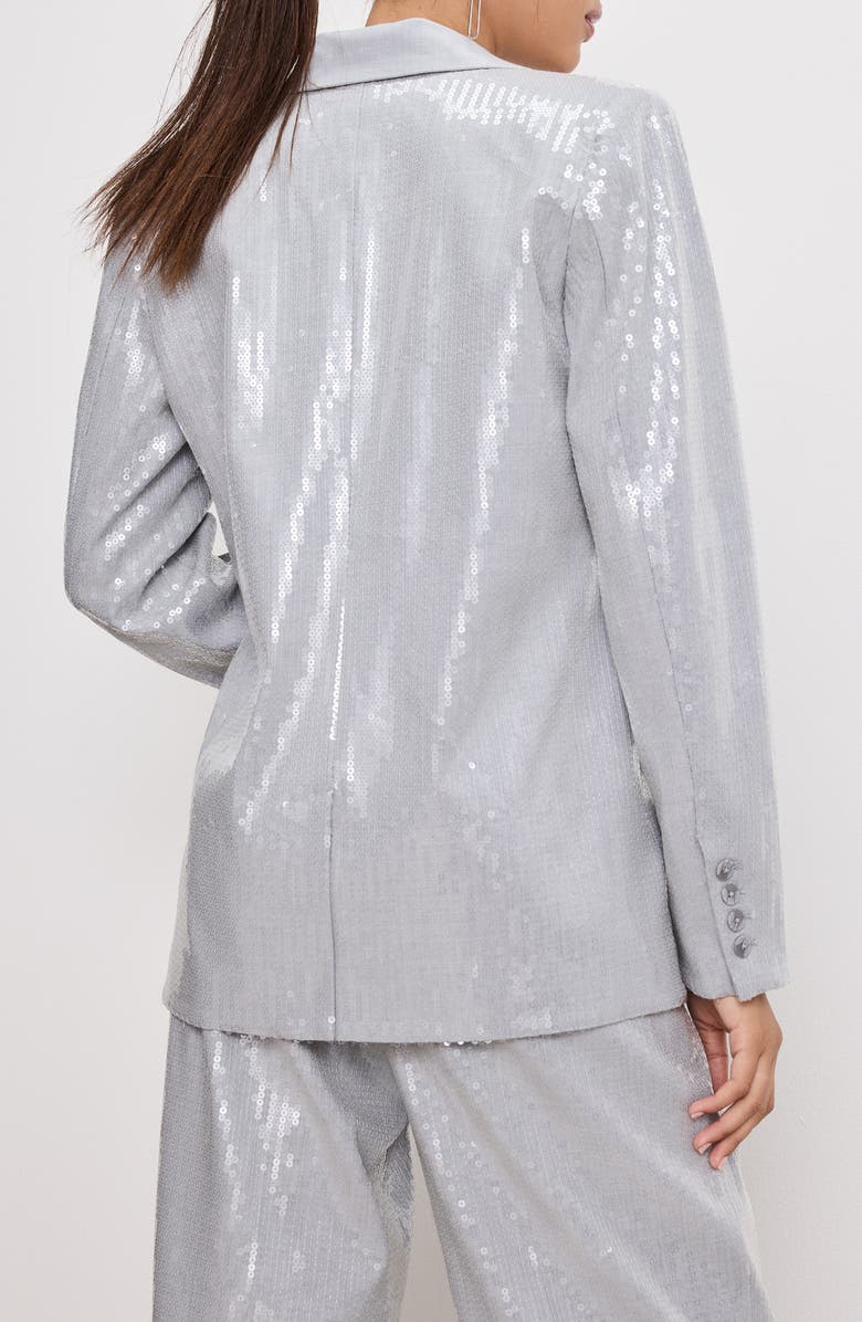 Good American Oversize Sequin Blazer, Alternate, color, 
