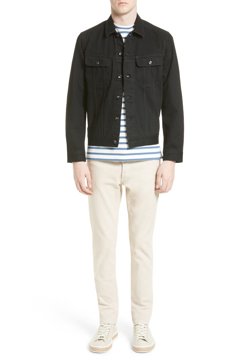 Veste Benjamin Denim Jacket, Alternate, color, BLACK