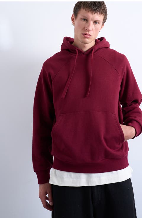 Boxy Cotton Blend Hoodie