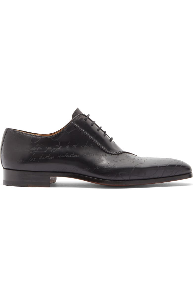 Magnanni Script Paneled Oxford, Alternate, color, Black