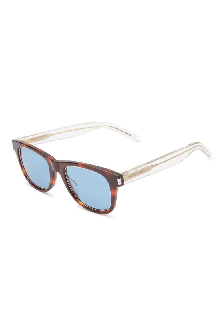 50mm Square Sunglasses, Alternate, color, HAVANA CRYSTAL BLUE