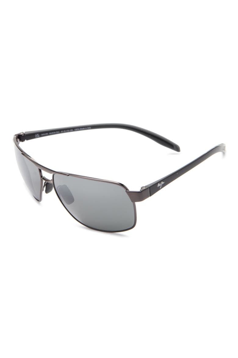 The Bird 61.5mm Polarized Aviator Sunglasses, Alternate, color, GREY GREY GREY