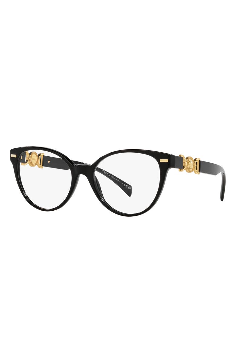 Versace 53mm Cat Eye Optical Glasses, Alternate, color,