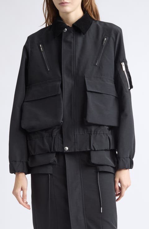 Grosgrain Bonding Blouson Jacket