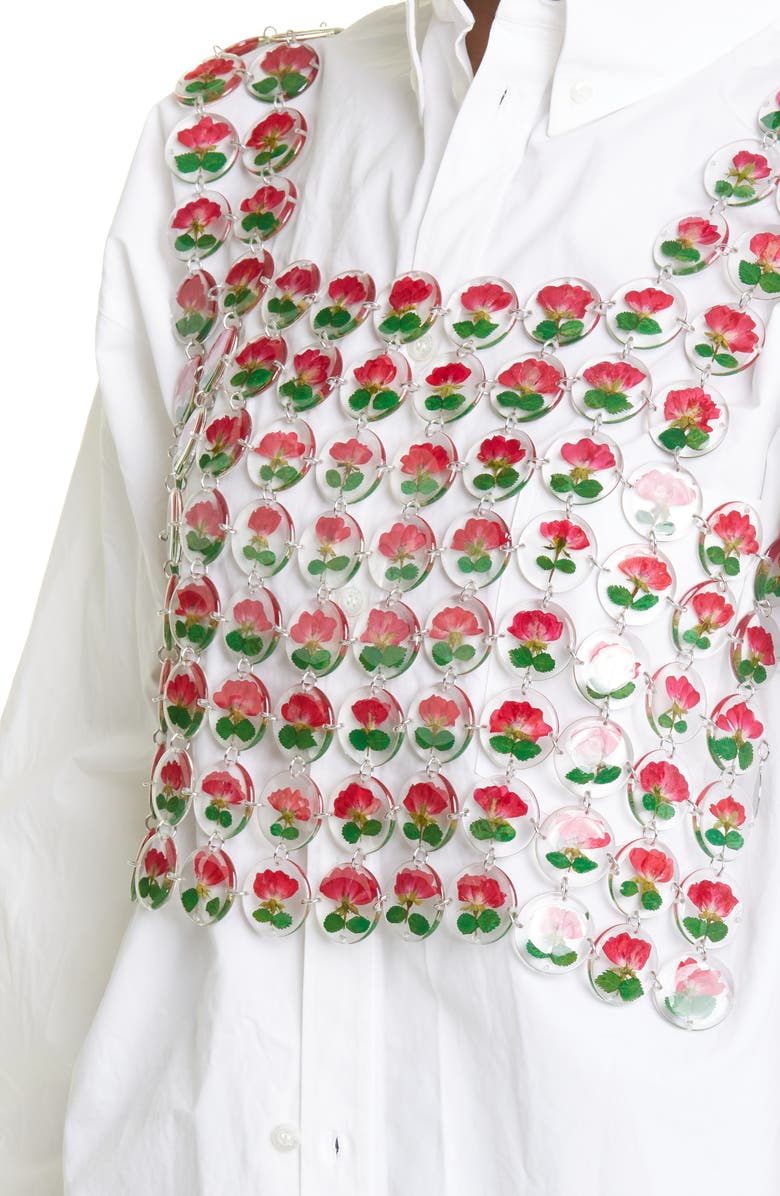 Dauphinette Chain Mail Flower Top, Alternate, color, 