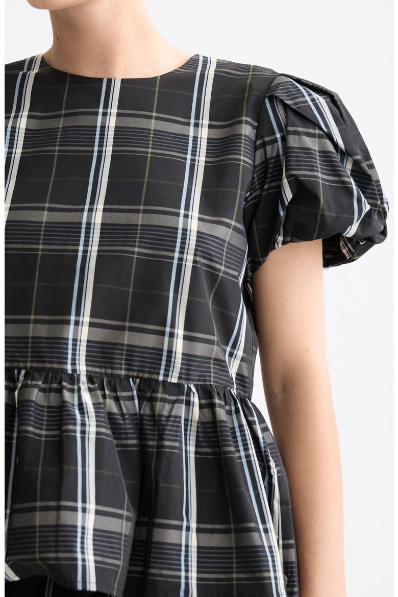 Check Taffeta Top, Alternate, color, TAFFETA CHECK