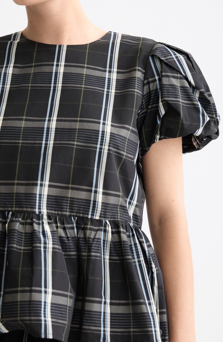 Scotch & Soda Check Taffeta Top, Alternate, color, Taffeta Check