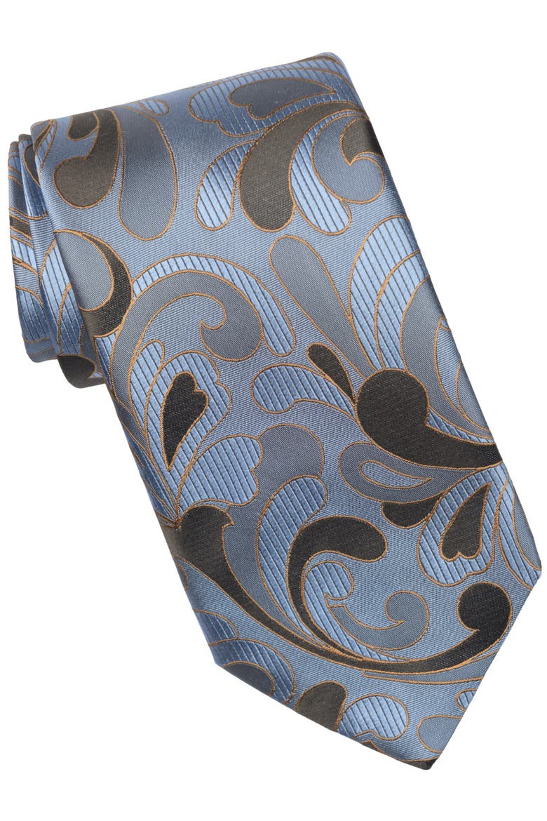 Corado - Silk Jacquard Tie for Men, Alternate, color, Blue