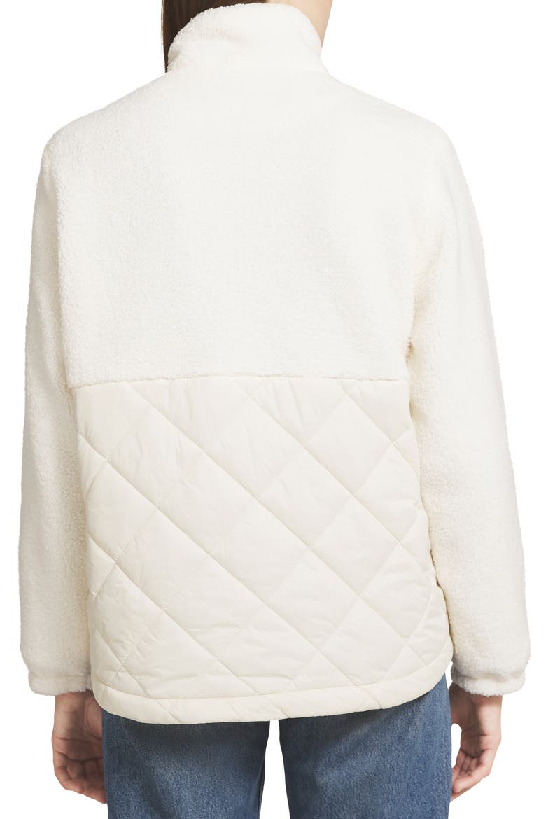 Mixed Media Fleece Jacket, Alternate, color, CREAM