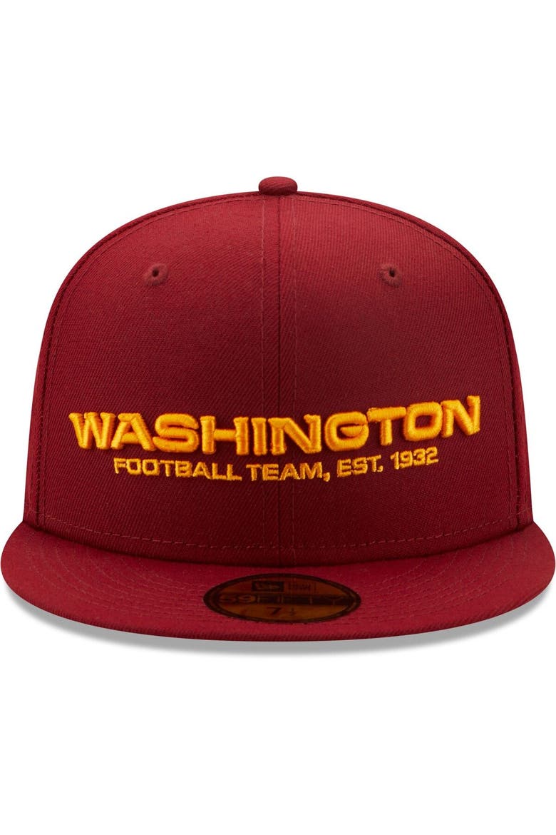 Men's New Era Burgundy Washington Football Team 3X Super Bowl Champions 59FIFTY Fitted Hat, Alternate, color, Burgundy