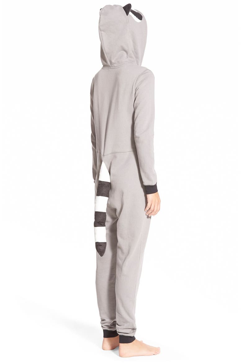 Hooded Raccoon One-Piece, Alternate, color, GREY FROST