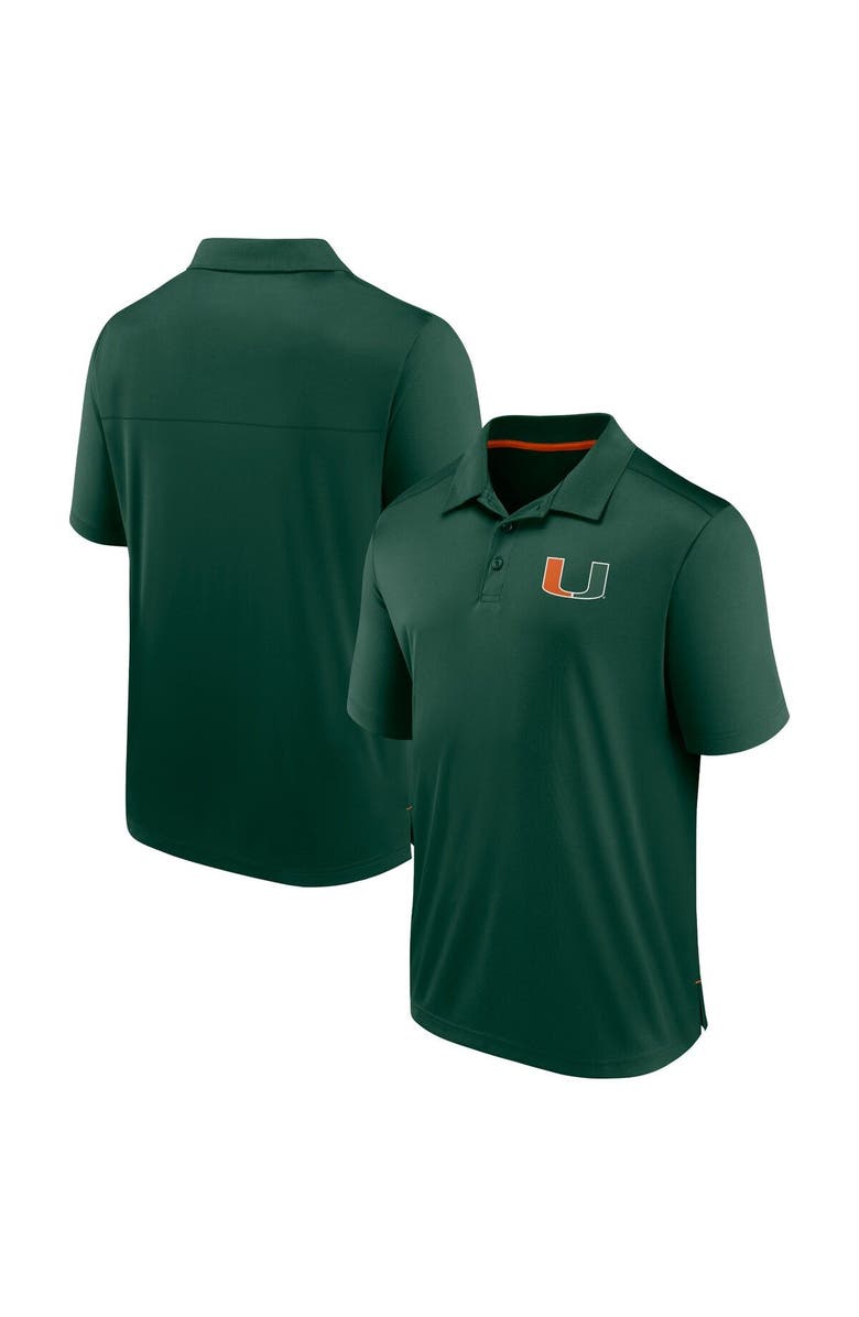 FANATICS Men's Fanatics Branded Green Miami Hurricanes Polo, Main, color,