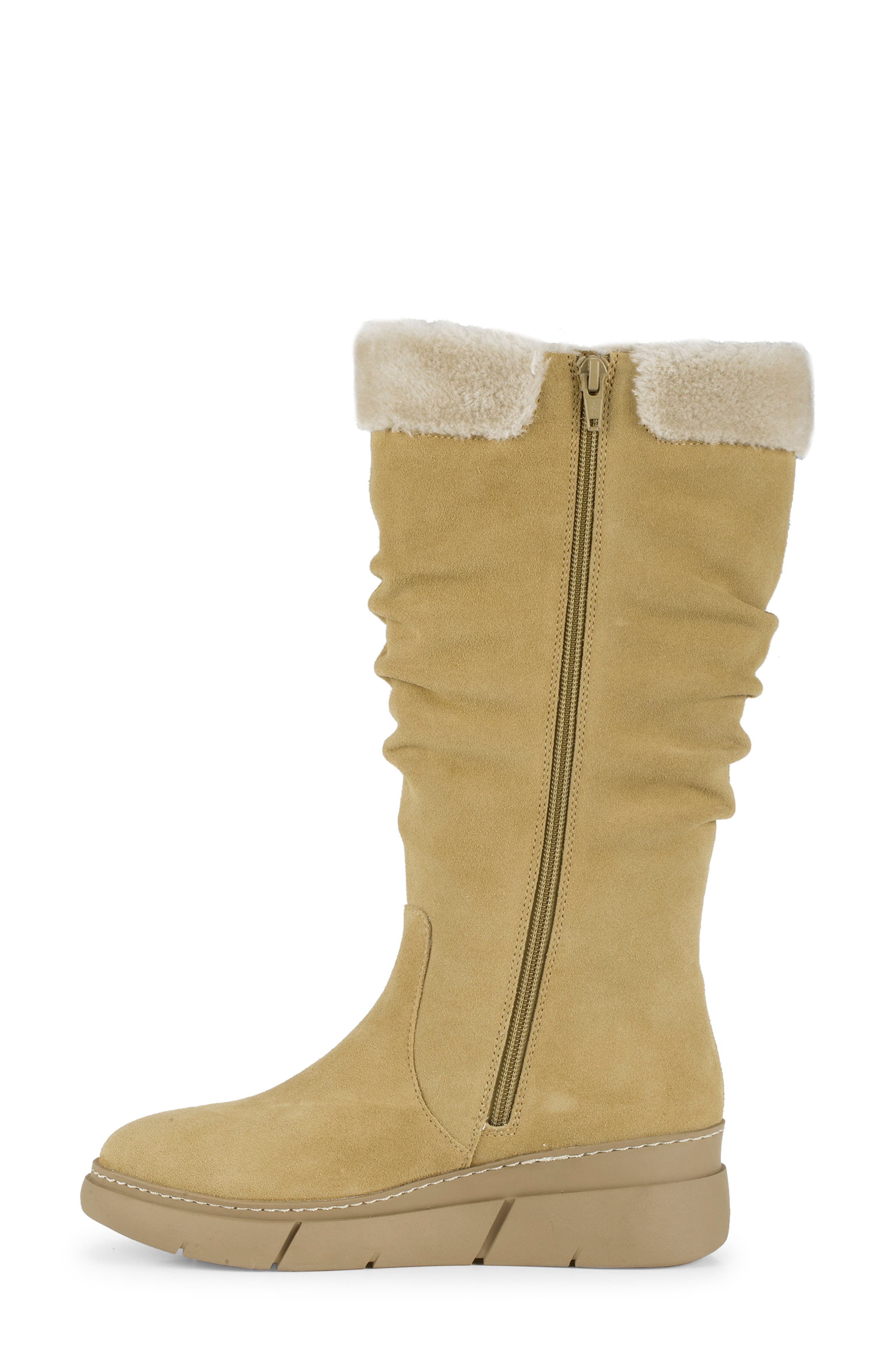 Larenna Bow Tall Wedge Boot, Alternate, color, WHISKEY