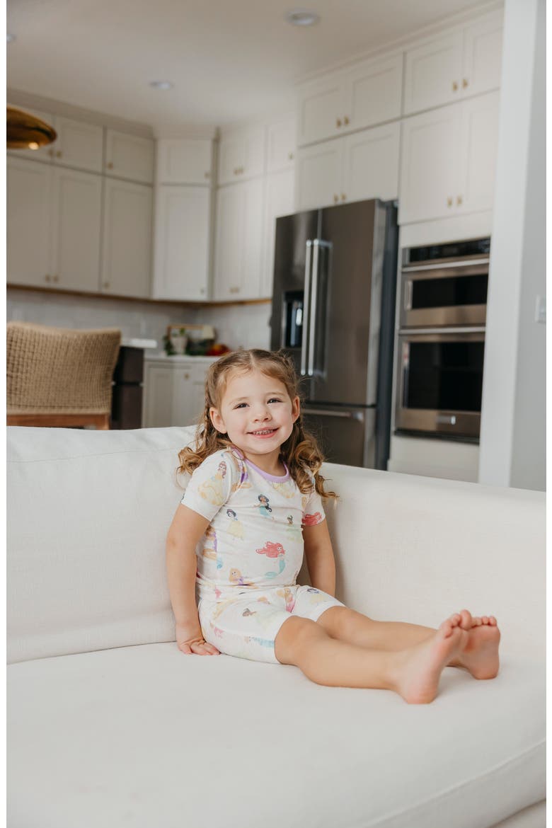 Disney Princess Fitted Two-Piece Short Pajamas, Alternate, color, DISNEY PRINCESS