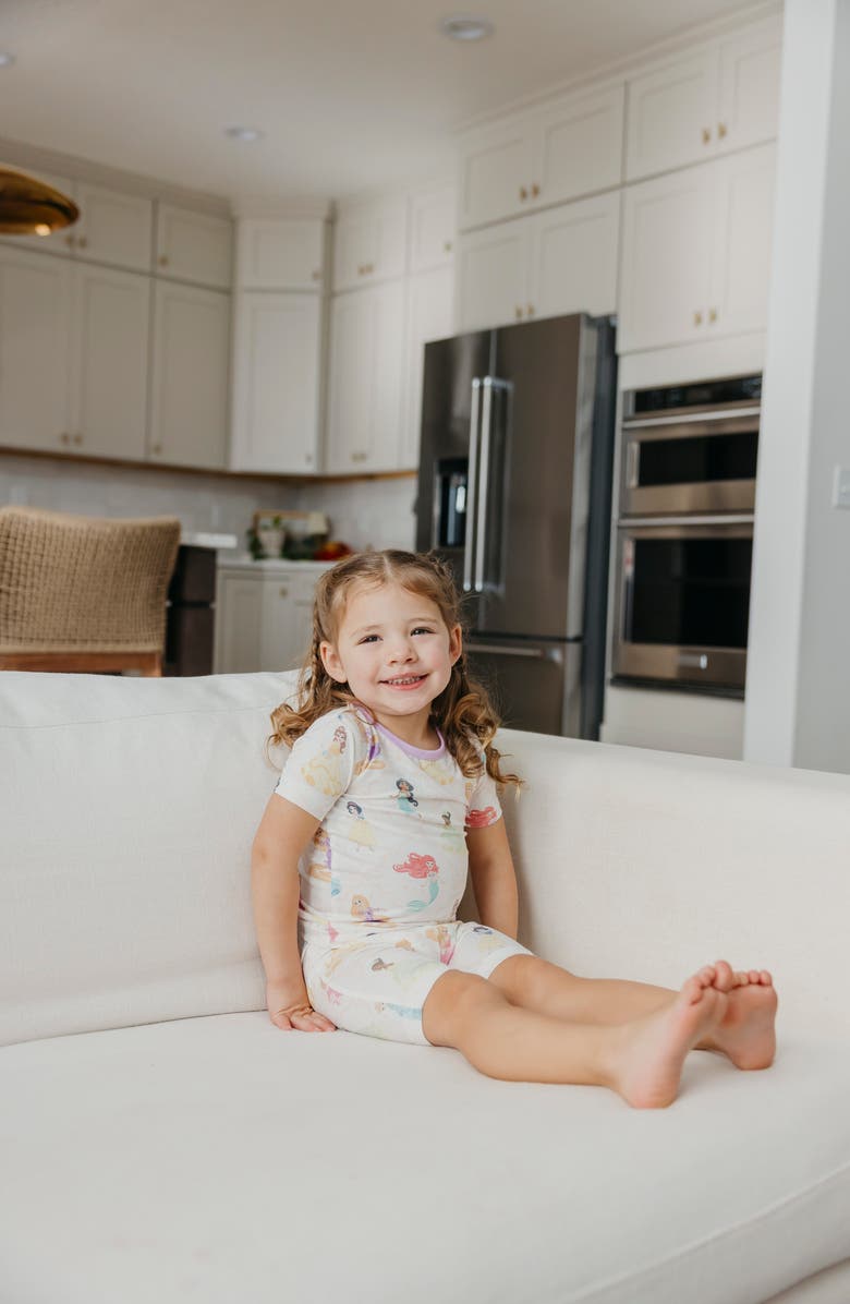 Copper Pearl Disney Princess Fitted Two-Piece Short Pajamas, Alternate, color, Disney Princess