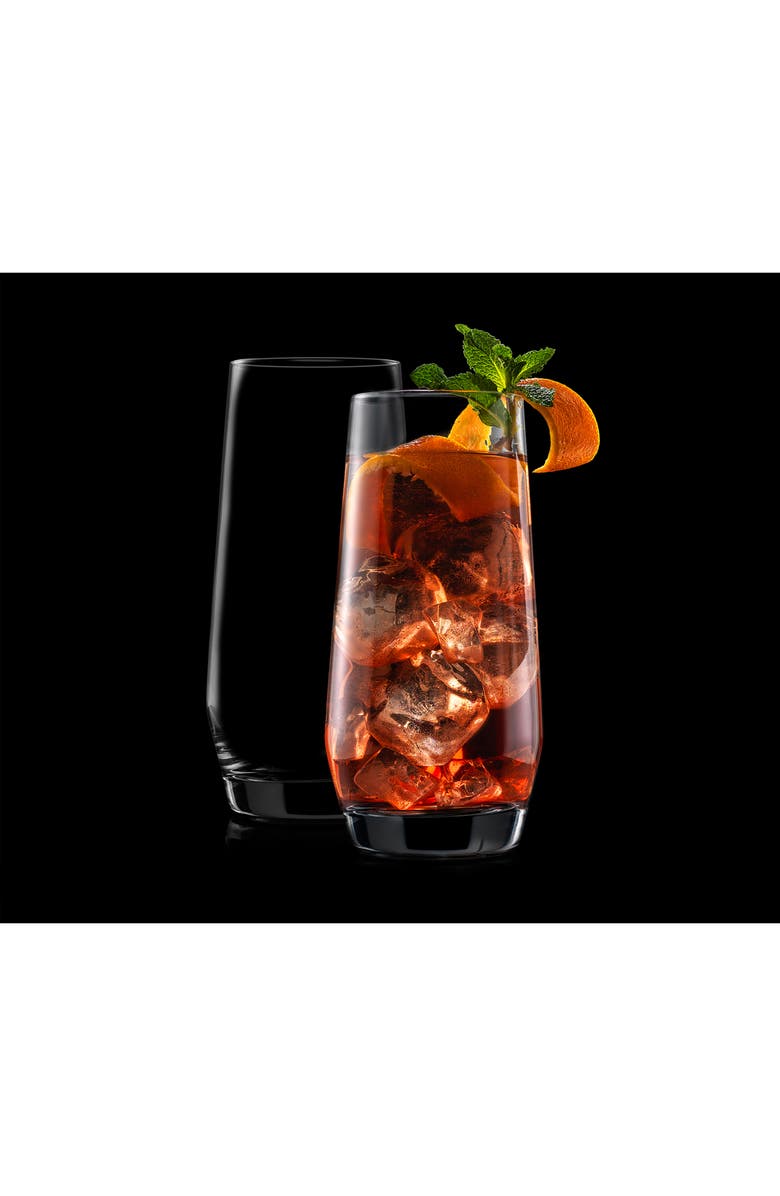 JoyJolt Gwen Crystal Highball Drinking Glass - Set of 4, Alternate, color, 
