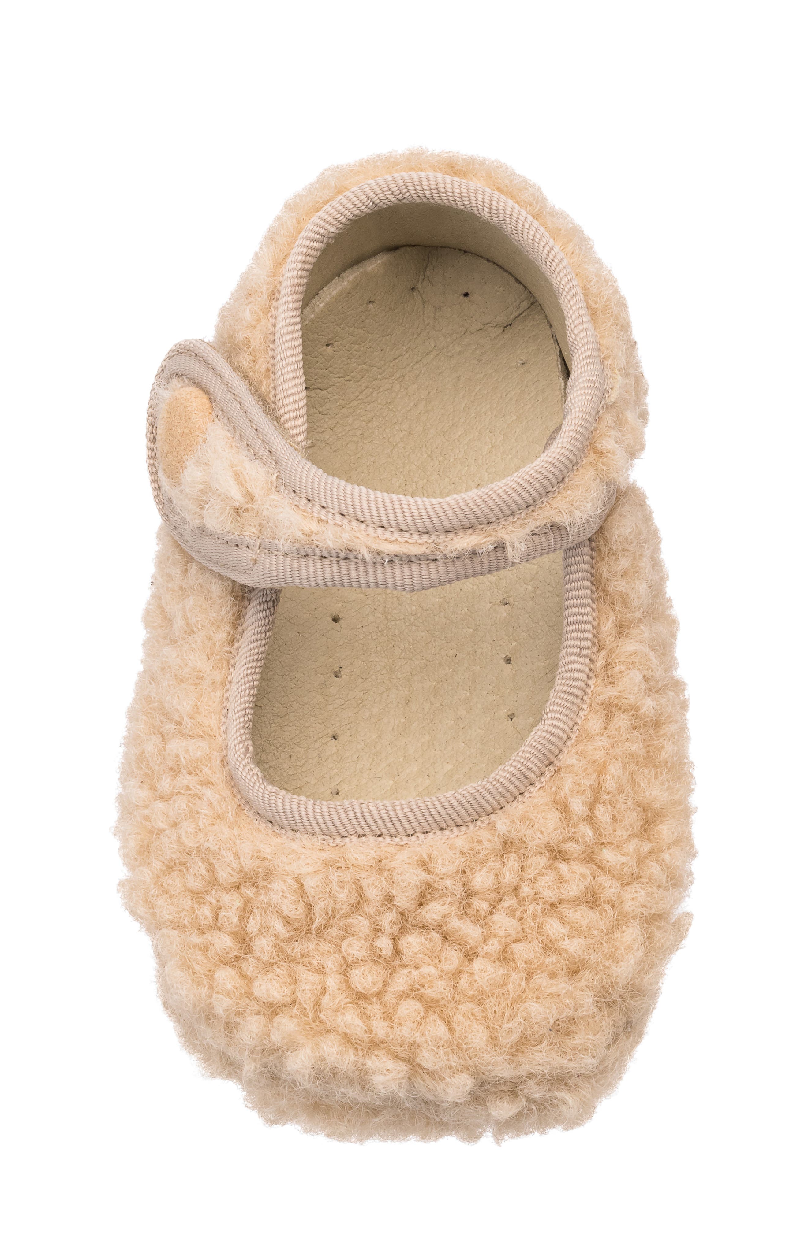 Elephantito Faux Shearling Mary Jane Flat, Alternate, color, Beige