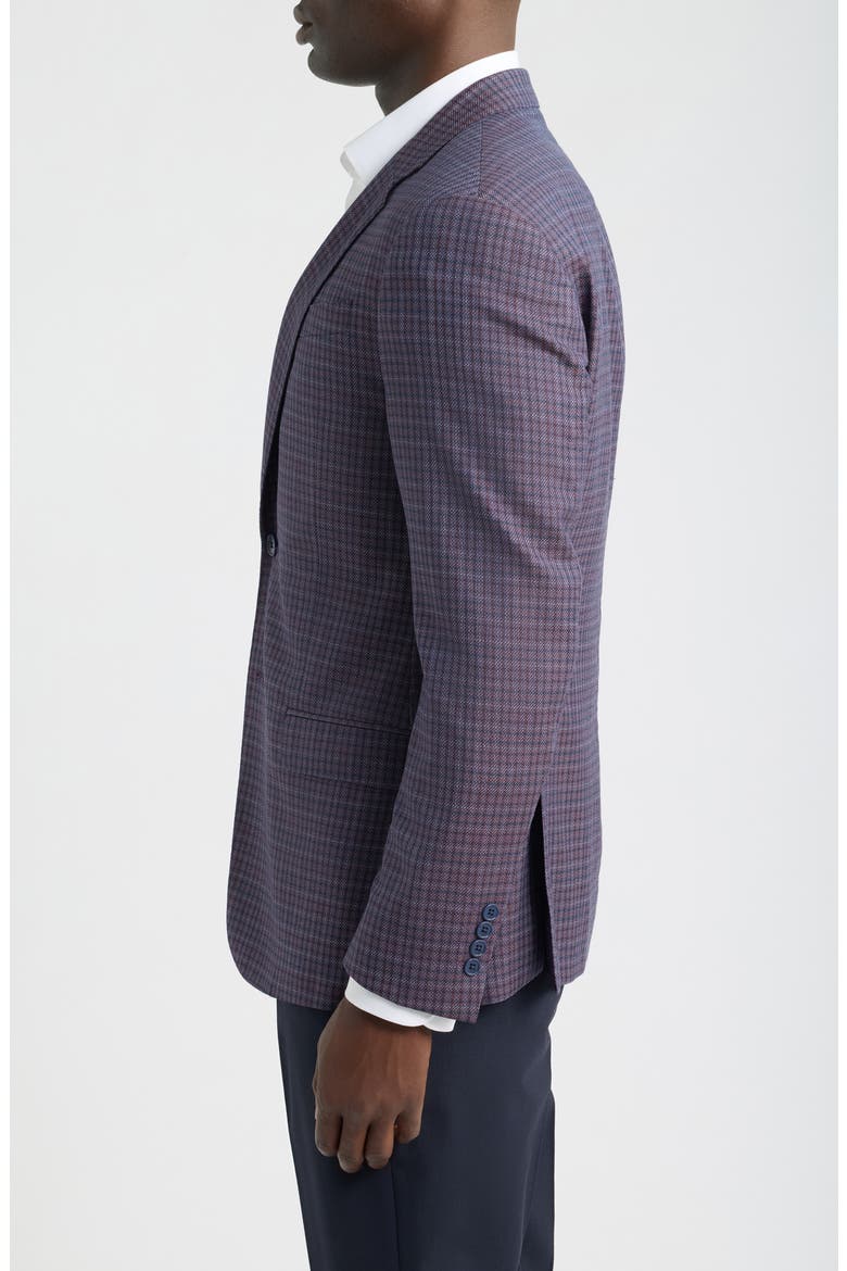 Patterned Virgin Wool Sport Coat, Alternate, color, RASPBERRY
