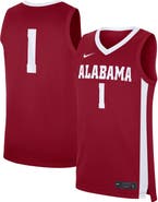 Nike Men's Nike #1 Crimson Alabama Crimson Tide Road Replica Jersey