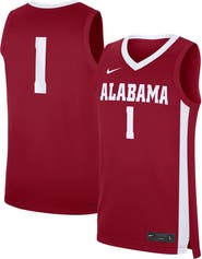 Nike Men's Nike #1 Crimson Alabama Crimson Tide Road Replica Jersey