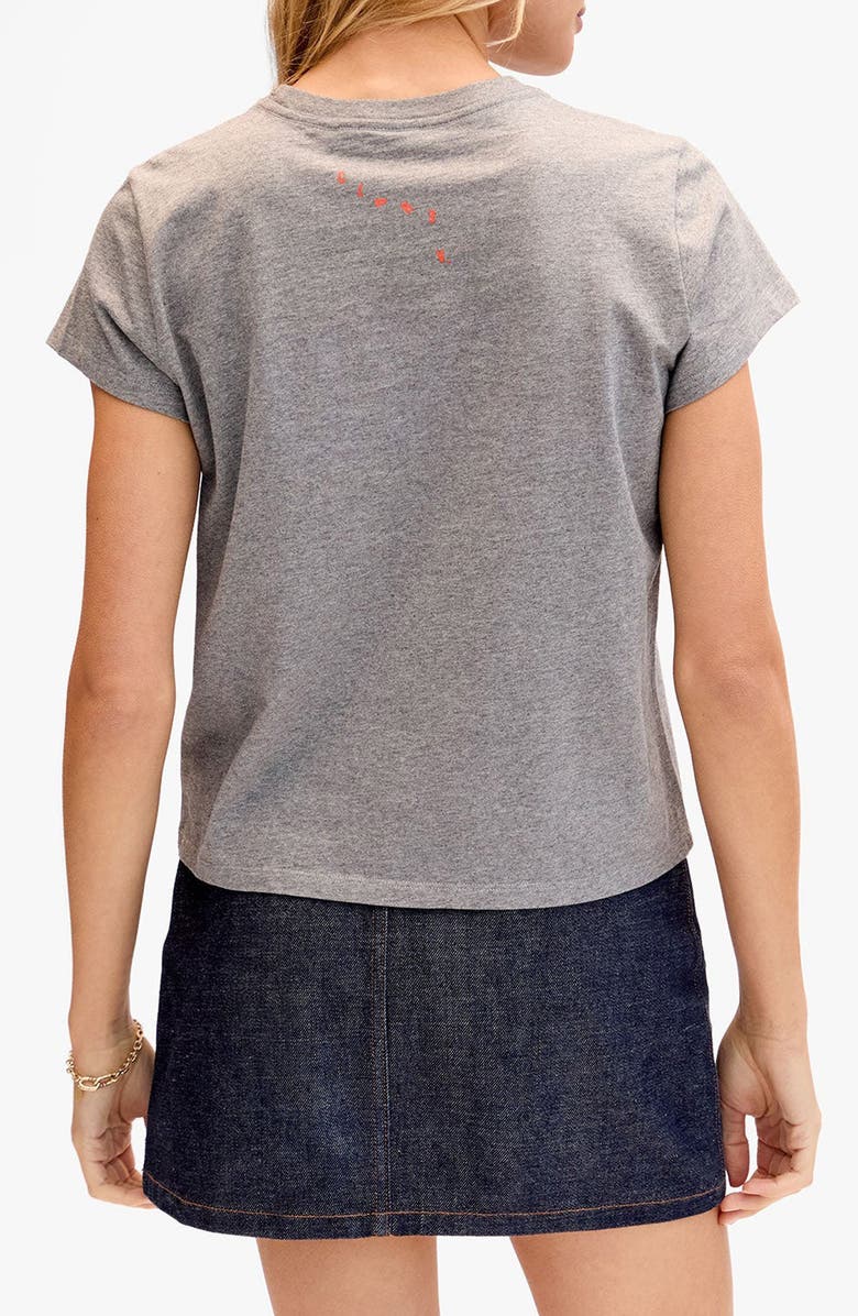 Clare V. Ciao Cotton Graphic T-Shirt, Alternate, color, Grey Melange