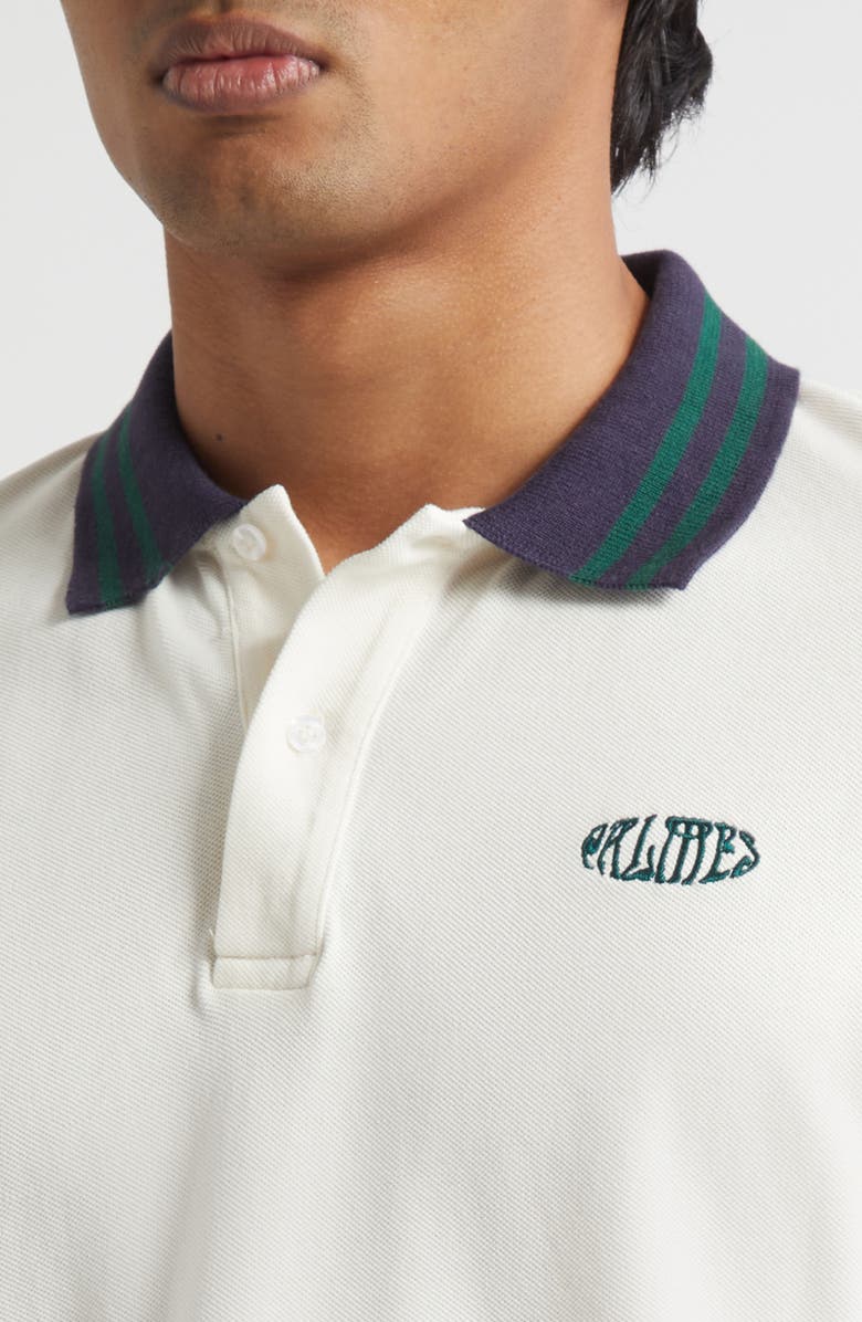 PALMES Oval Logo Cotton Piqué Polo, Alternate, color, Broken White