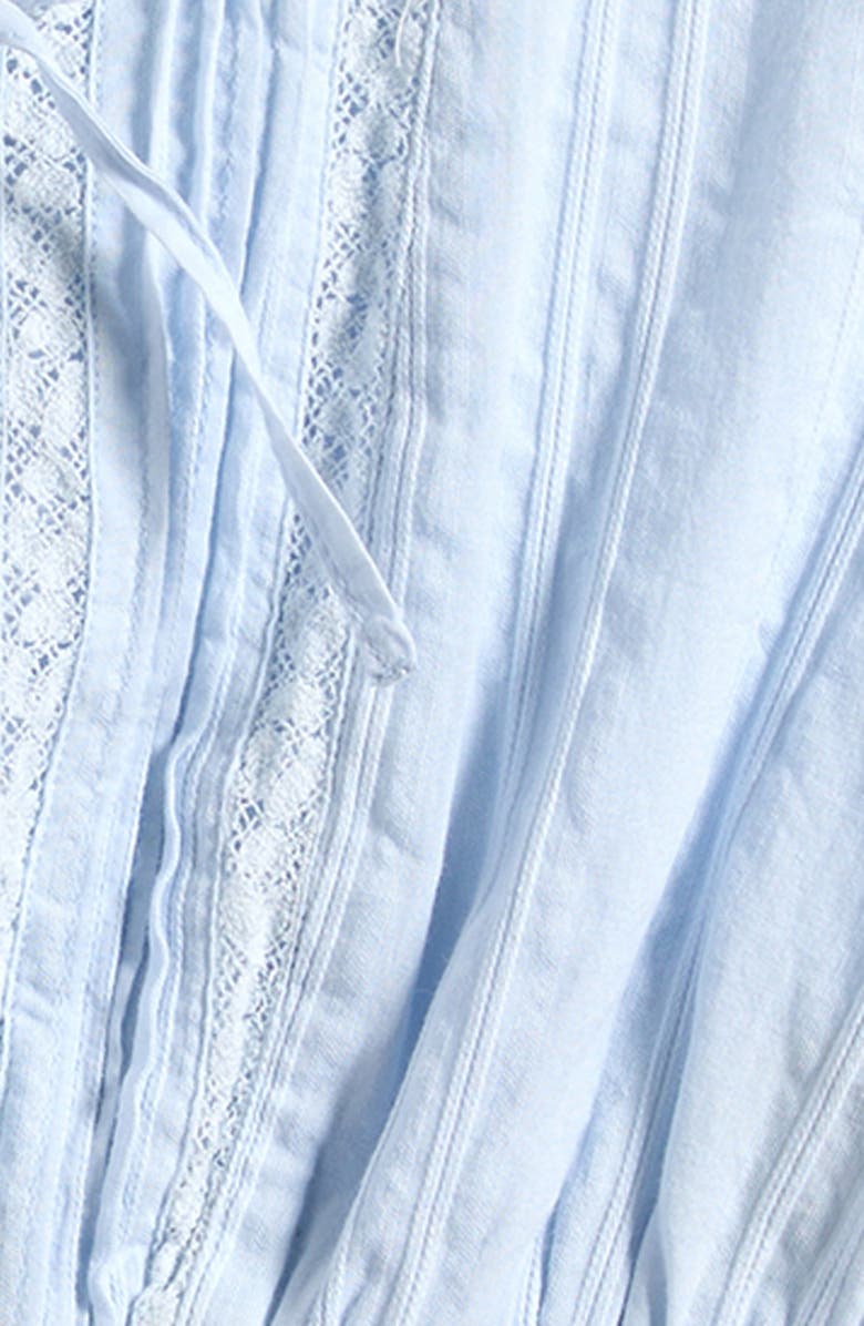 LoveShackFancy Kids' Shoreline Smocked Cotton Top, Alternate, color, Blue Finch