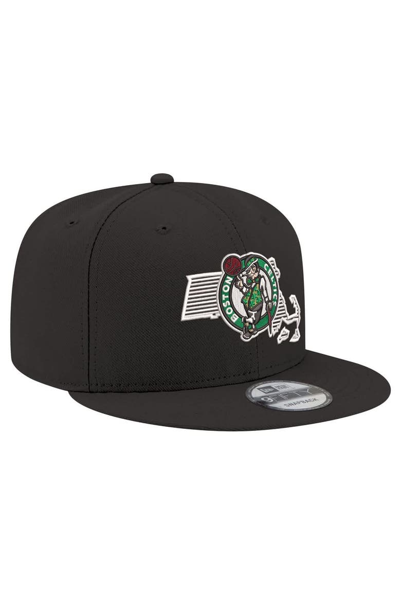 New Era Men's New Era Black Boston Celtics State Pride 9FIFTY Snapback Hat, Alternate, color, Black