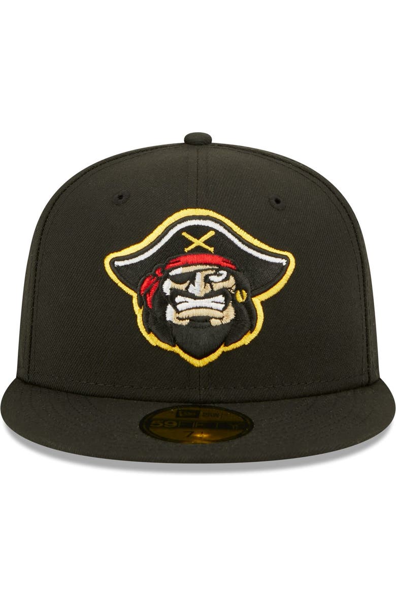New Era Men's New Era Black Bradenton Marauders Authentic Collection 59FIFTY Fitted Hat, Alternate, color, Black
