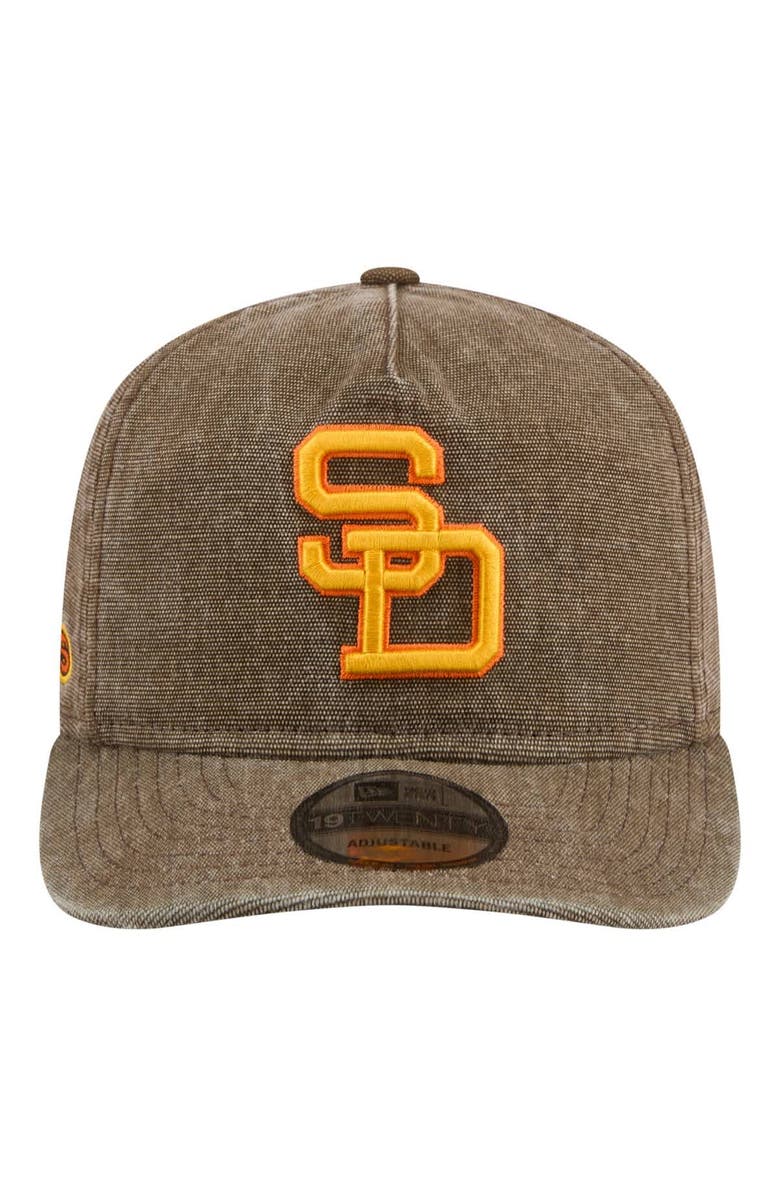 New Era Men's New Era  Brown San Diego Padres Throwback Denim Classic 19TWENTY Adjustable Hat, Alternate, color, Brown