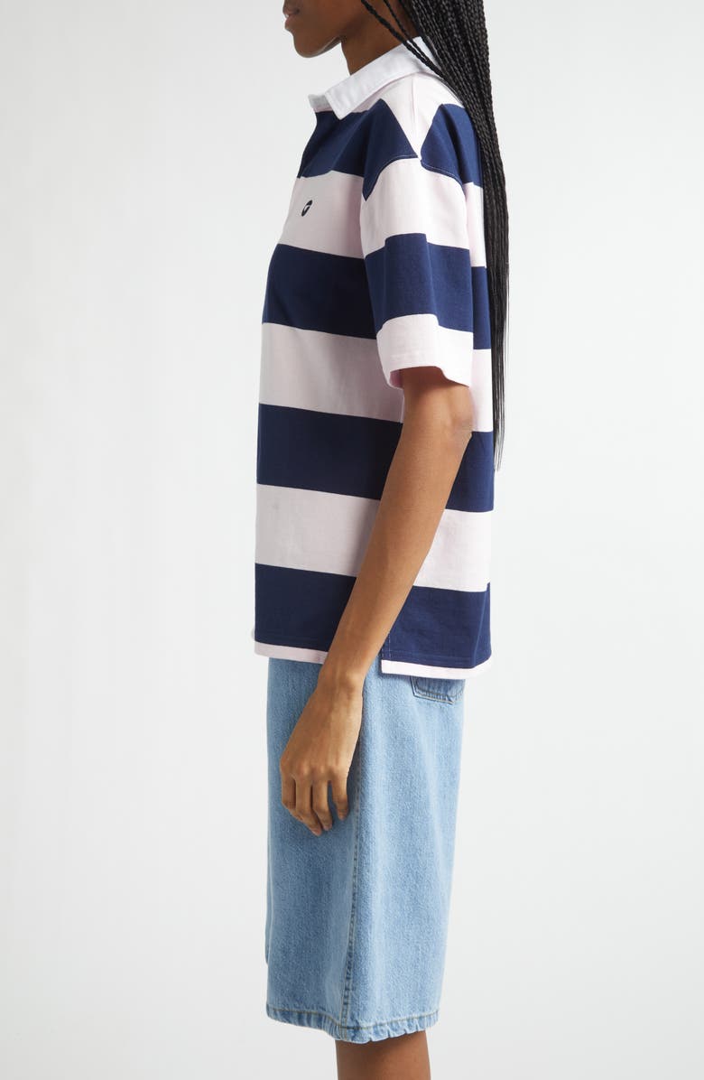 Coperni Stripe Cotton Polo, Alternate, color, Pink-Blue