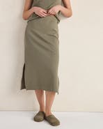 Haven Well Within Organic Cotton Rib Knit Midi Skirt