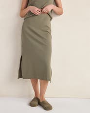 Haven Well Within Organic Cotton Rib Knit Midi Skirt