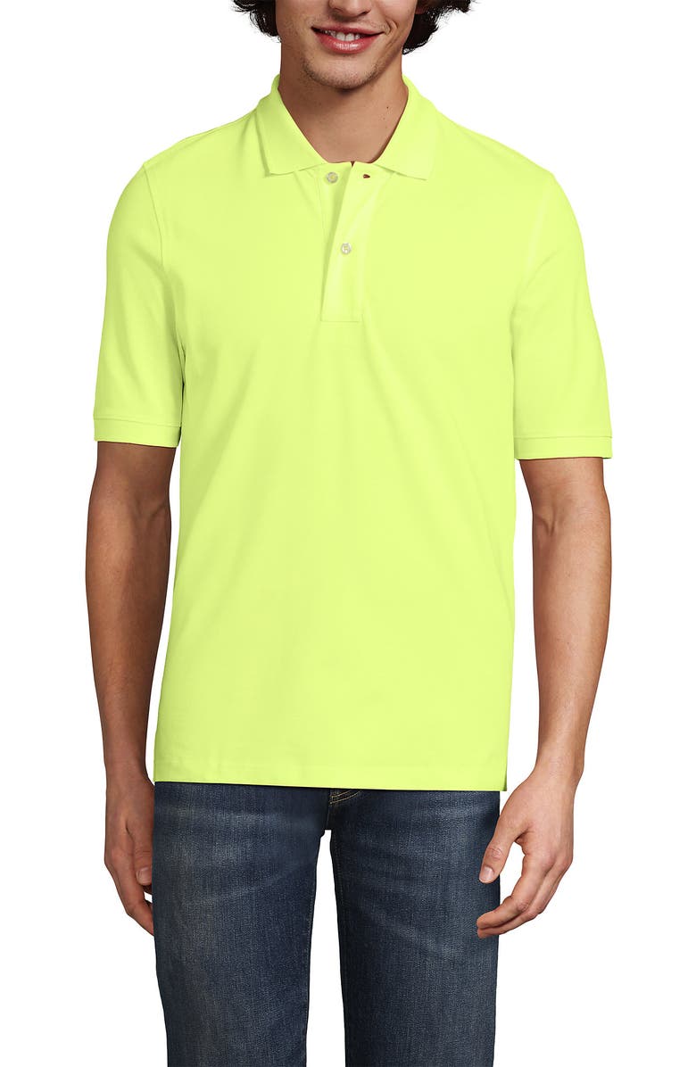 Lands' End Short Sleeve Comfort-First Mesh Polo Shirt, Main, color, Soft Limoncello Yellow