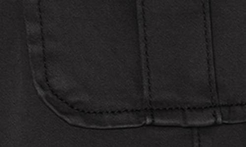 Liverpool Los Angeles Peplum Twill Trucker Jacket In Black