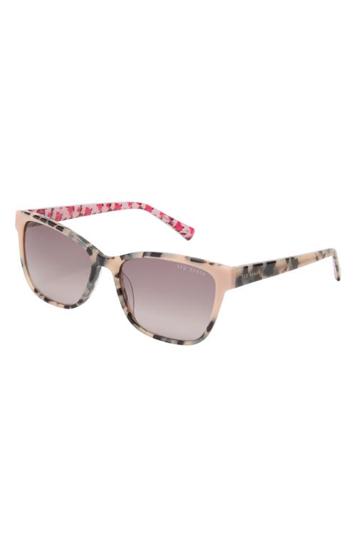 Ted Baker London 57mm Gradient Rectangular Sunglasses