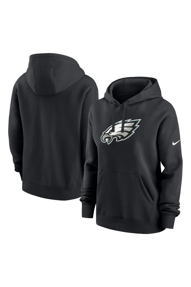 Women's Nike Black Philadelphia Eagles Club Fleece Pullover Hoodie, Main, color, Black