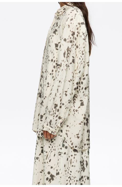 Bimba Y Lola Lynx Straight Cut Shirt In Neutral