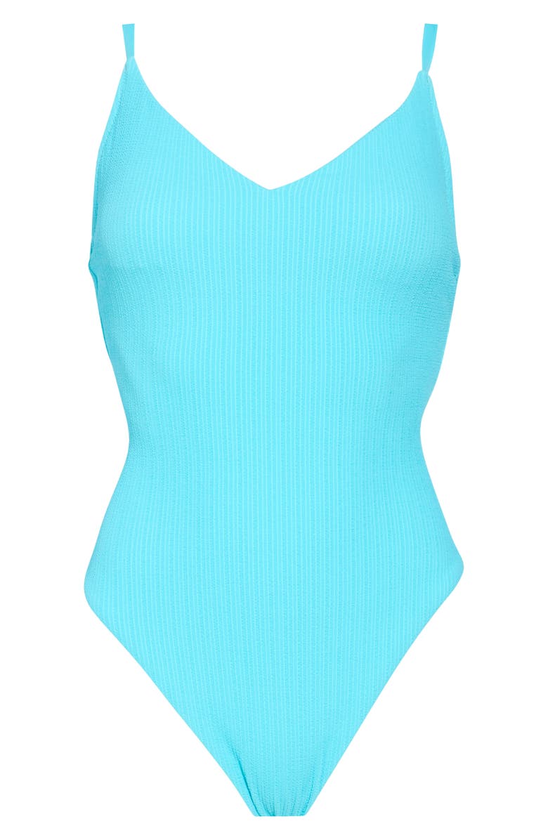 Sanctuary Scoop Neck High Leg One-Piece Swimsuit, Alternate, color,