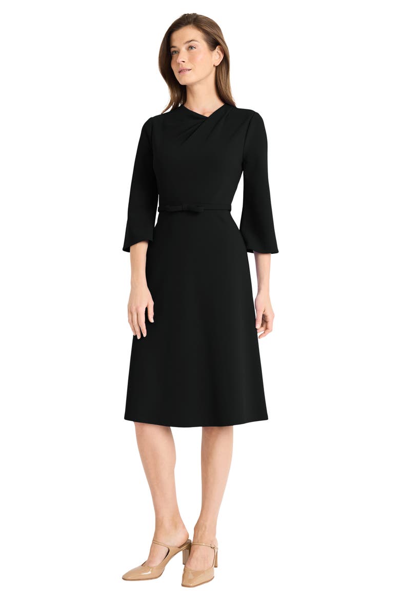 Bow Twist Sheath Dress, Alternate, color, BLACK