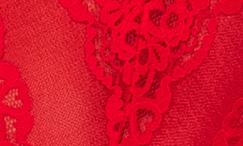 Mapalé Mapale Heart Lace High Cut Teddy In Red